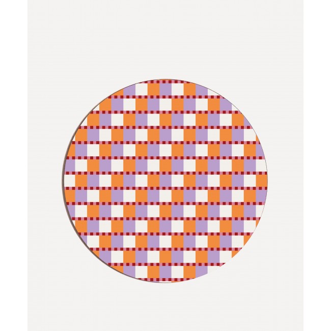 발루 Checkered Hearts 테이블매트 오렌지 Balu Checkered Hearts Placemat Orange 00236