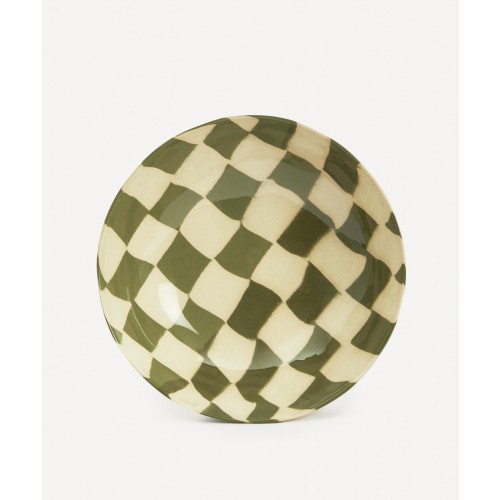 헨리 홀랜드 스튜디오 그린 and 화이트 Checkerboard 샐러드볼 Henry Holland Studio Green and White Checkerboard Salad Bowl 00163