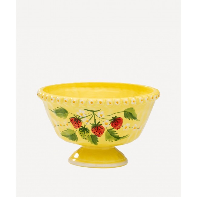 안나 + 니나 스트로베리 Fields 세라믹 과일 볼 Anna + Nina Strawberry Fields Ceramic Fruit Bowl 00082