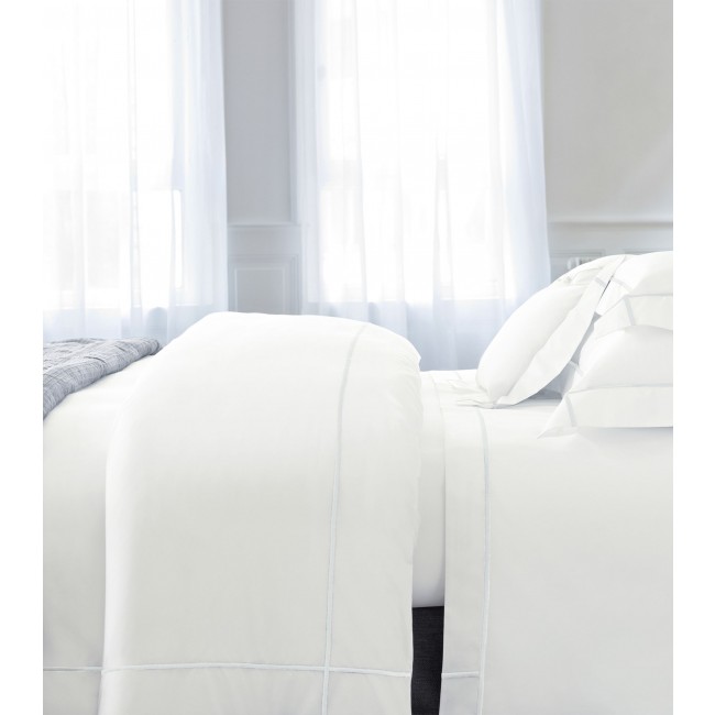 입델롬 아테나 Blanc 더블 Duvet 커버 (200cm x 200cm) Yves Delorme Athena Blanc Double Duvet Cover (200cm x 200cm) 03772