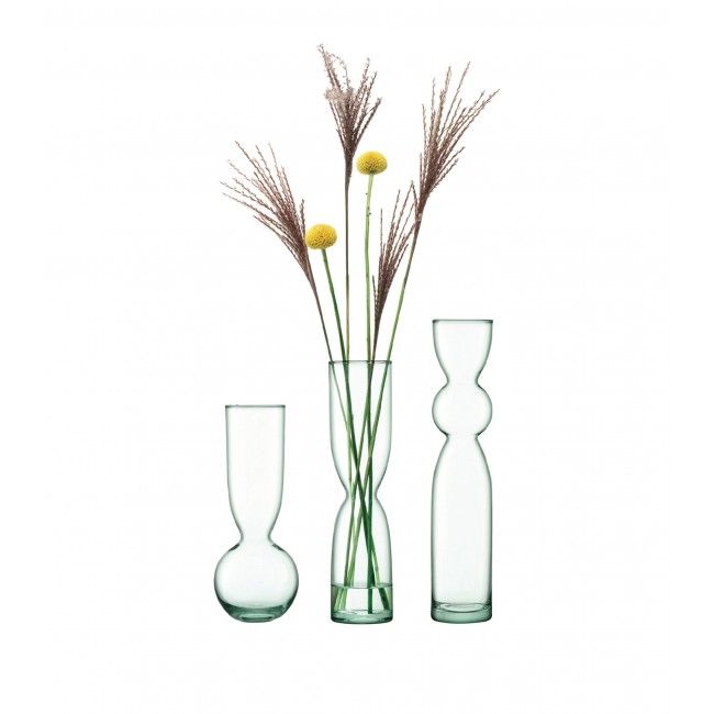 엘에스에이 인터네셔널 Recycled 글라스 캐노피 화병 꽃병 (Set of 3) LSA International Recycled Glass Canopy Vases (Set of 3) 02583