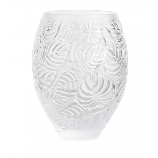 라리끄 크리스탈 Feuilles 화병 꽃병 (16.5cm) Lalique Crystal Feuilles Vase (16.5cm) 02554