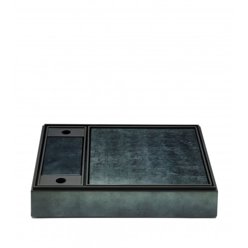 포쉬 트레이딩 컴퍼니 실버 Leaf Matbox (Set of 8) Posh Trading Company Silver Leaf Matbox (Set of 8) 02367