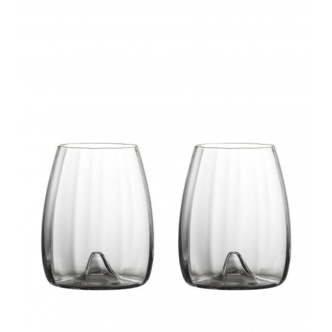 워터포드 Set of 2 ELECE Optic Stemless 레드 와인잔 (520ml) Waterford Set of 2 Elegance Optic Stemless Wine Glasses (520ml) 01990