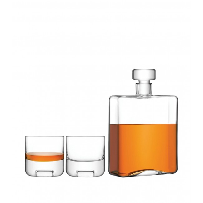 엘에스에이 인터네셔널 Cask Whisky 글라스ES and 디캔터 Set LSA International Cask Whisky Glasses and Decanter Set 01749