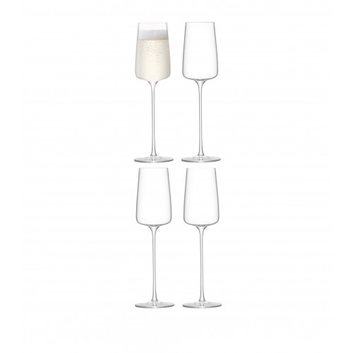 엘에스에이 인터네셔널 Set of 4 메트로폴리탄 샴페인 플루트 (230ml) LSA International Set of 4 Metropolitan Champagne Flutes (230ml) 01677