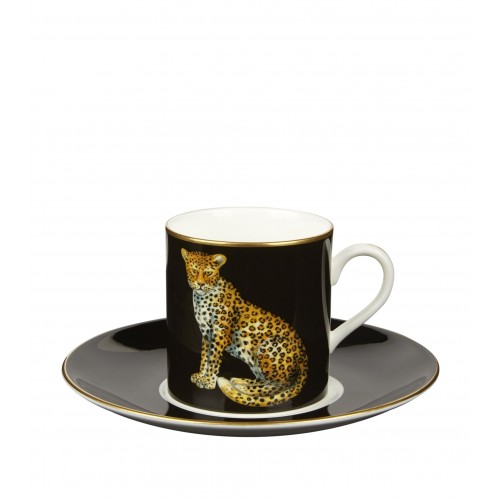 할시온 데이즈 Leopard Coffee 컵앤소서 Halcyon Days Leopard Coffee Cup and Saucer 01360