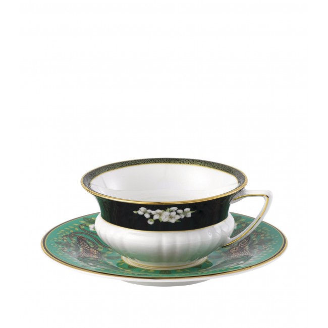 웨지우드 Wonderlust Emerald 포레스트 TEA컵앤소서 Wedgwood Wonderlust Emerald Forest Teacup and Saucer 01280