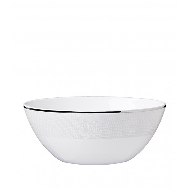 로베르토 카발리 홈 Lizzard Platin Soup 볼 (22cm) Roberto Cavalli Home Lizzard Platin Soup Bowl (22cm) 00591