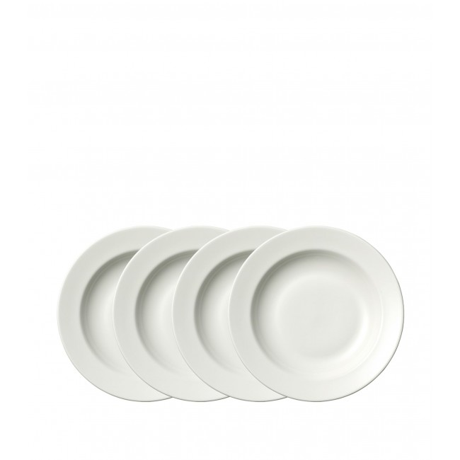웨지우드 Perfect 화이트 Rim Soup 볼 (Set of 4) Wedgwood Perfect White Rim Soup Bowl (Set of 4) 00555
