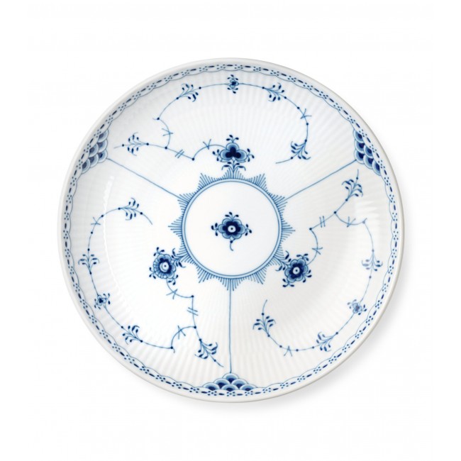 로얄 코펜하겐 블루 Fluted Half 레이스 Shallow 볼 (20cm) Royal Copenhagen Blue Fluted Half Lace Shallow Bowl (20cm) 00408