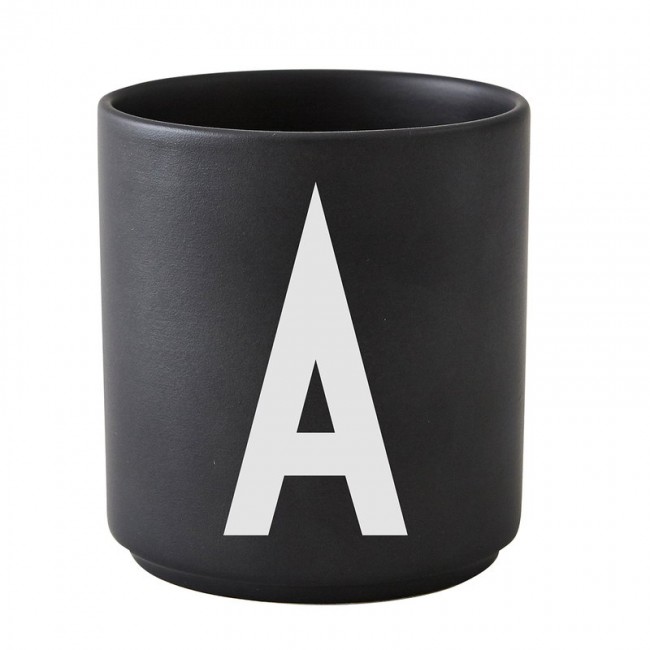 DESIGN LETTERS 디자인레터스 아르네야콥센 포셀린 cup 블랙 A-Z DL10204000A