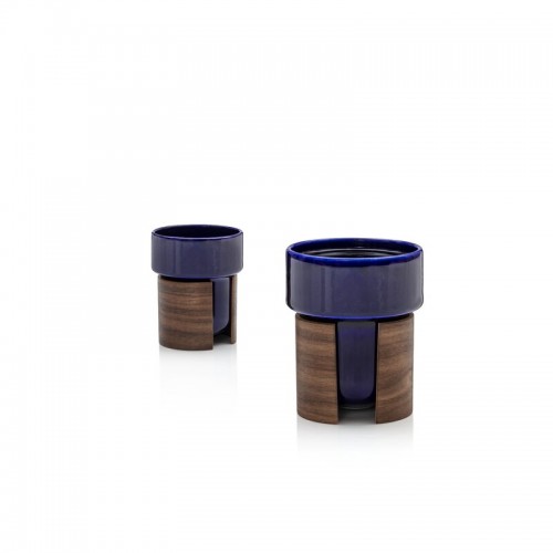 Tonfisk Design Warm cup 2 4 dl set of 블루 - walnut TFTNK003