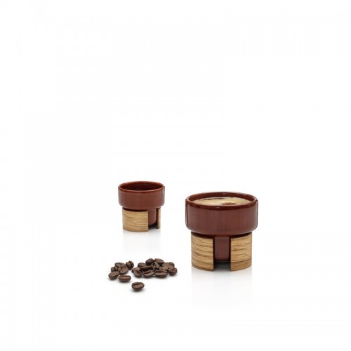 Tonfisk Design Warm 에스프레소 컵 0 8 dl 2 pcs brown - oak TFTNT001