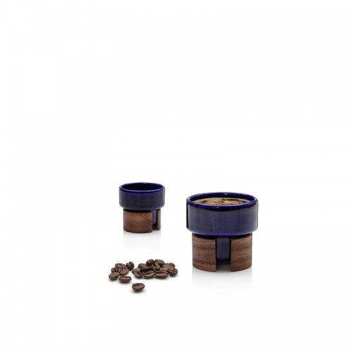 Tonfisk Design Warm 에스프레소 컵 0 8 dl 2 pcs 블루 - walnut TFTNK001
