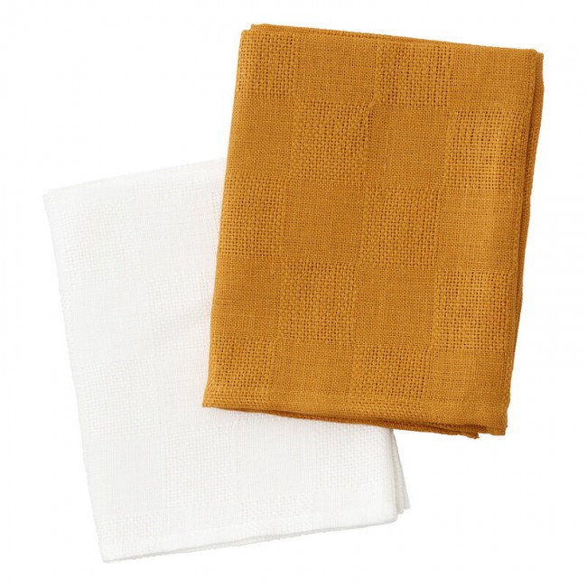MENU PAP일리오 tea towel 2 pcs 오커 and 에크루 MENU Papilio tea towel  2 pcs  ochre and ecru 14249