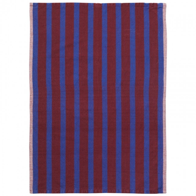 FERM LIVING 펌리빙 Hale tea towel brown - 네이비 블루 FL100089654