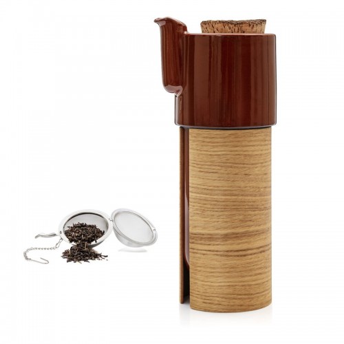 Tonfisk Design Warm 티포트 1 L brown - oak cork lid TFTNT006K