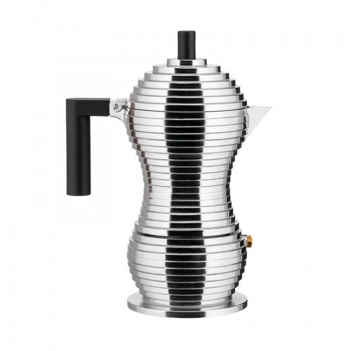 ALESSI 알레시 Pulcina espresso 커피메이커 3 cups 알루미늄 - 블랙 ALMDL02-3-B
