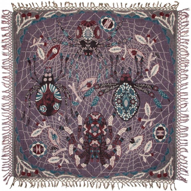 Klaus Haapaniemi Spider shawl 120 x cm 퍼플 KH15010