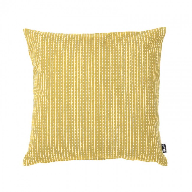 ARTEK Rivi 쿠션 커버 40 x 40 cm 캔버스 머스타드 - 화이트 Artek Rivi cushion cover  40 x 40 cm  canvas  mustard - white 11231