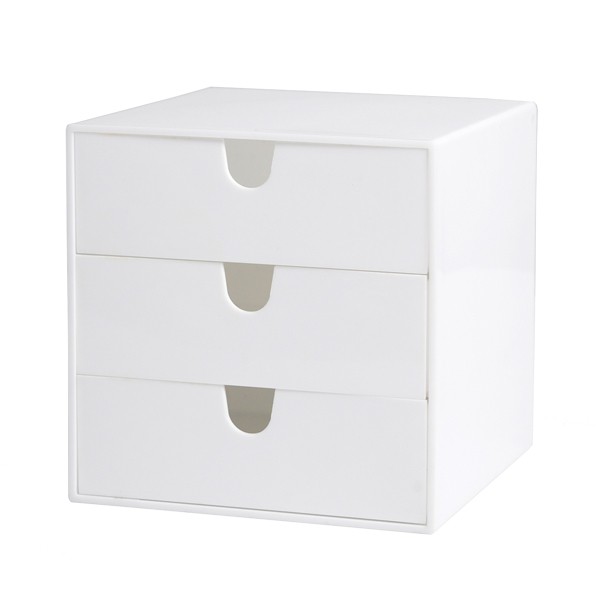 Palaset 3-drawer box 화이트 MKP-03-02
