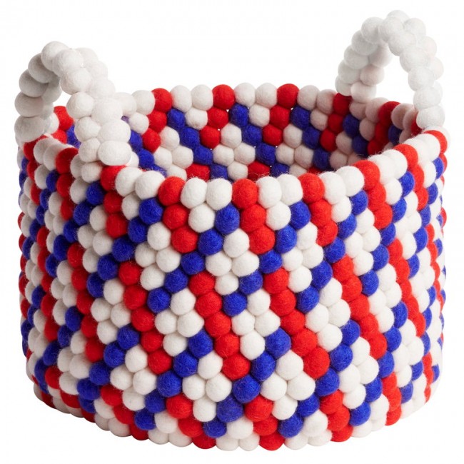 HAY 헤이 Bead basket with handles 40 cm red weave HA508461