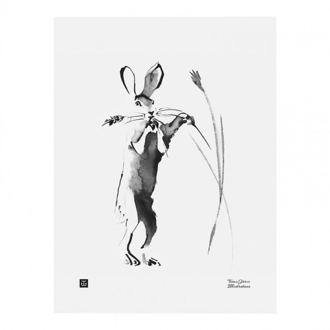 TEEMU JARVI ILLUSTRATIONS TE에뮤 Hare in the harvest time poster 30 x 40 cm TJ6430065513209