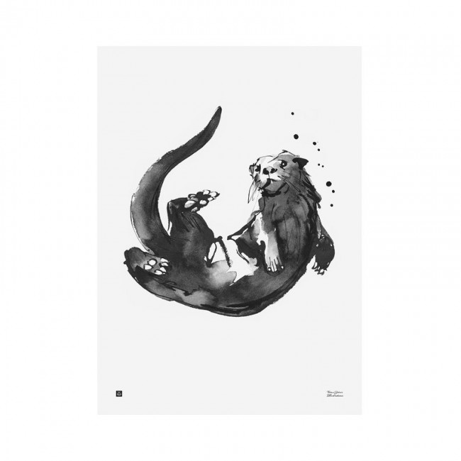 TEEMU JARVI ILLUSTRATIONS TE에뮤 Otter poster 30 x 40 cm TJPoSRG-OT1