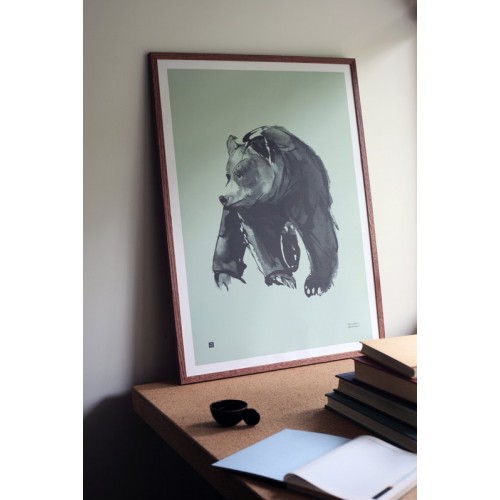 TEEMU JARVI ILLUSTRATIONS TE에뮤 Gentle Bear poster 50 x 70 cm SP링 그린 TJ6430065512325