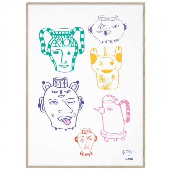 MADO 마도 Pots and 화병 꽃병 poster 50 x 70 cm multicolour DOM4123