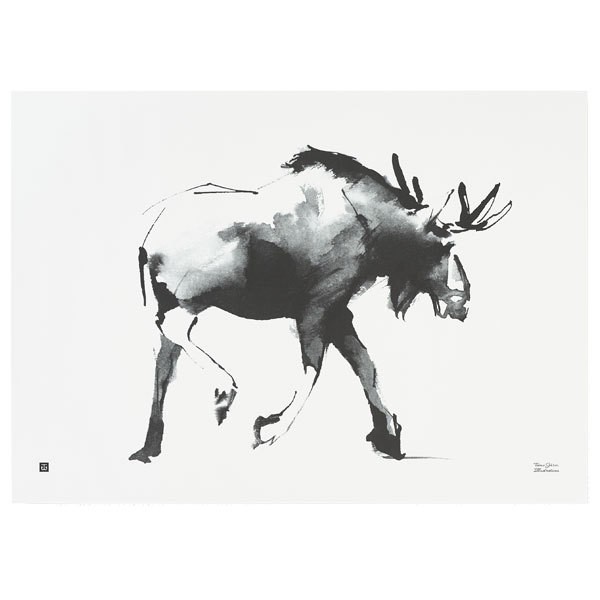 TEEMU JARVI ILLUSTRATIONS TE에뮤 Elk poster 70 x 50 cm TJPoFG-EL2