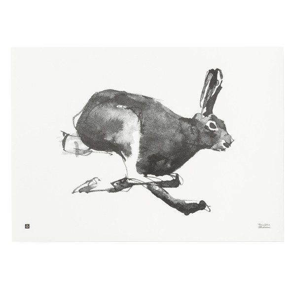 TEEMU JARVI ILLUSTRATIONS TE에뮤 Hare poster 70 x 50 cm TJPoFG-MH2