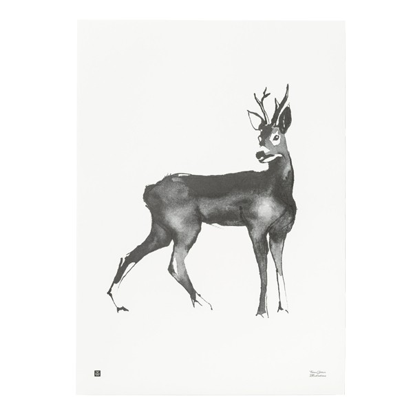 TEEMU JARVI ILLUSTRATIONS TE에뮤 Deer poster 50 x 70 cm TJPoFG-RD1