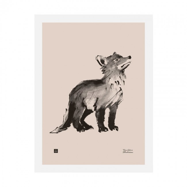 TEEMU JARVI ILLUSTRATIONS TE에뮤 Fox Cub poster 30 x 40 cm old 로즈 TJ6430065512356