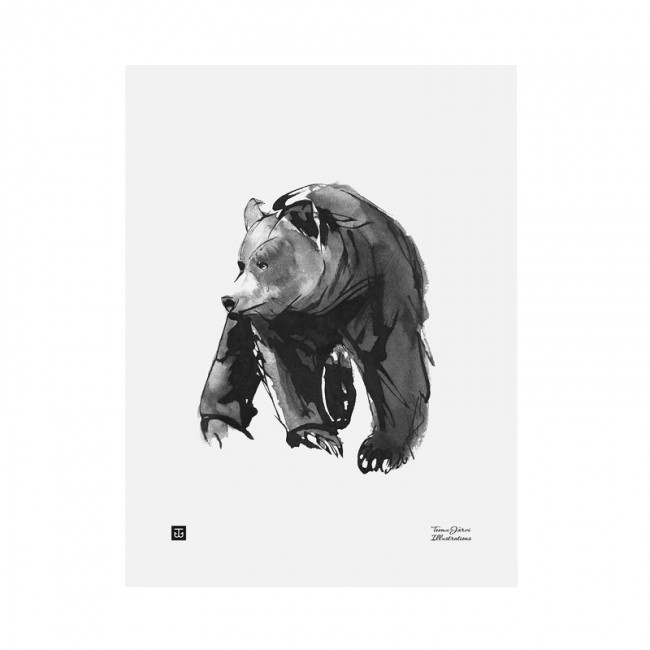 TEEMU JARVI ILLUSTRATIONS TE에뮤 Gentle Bear poster 30 x 40 cm TJPoSFG-GB1
