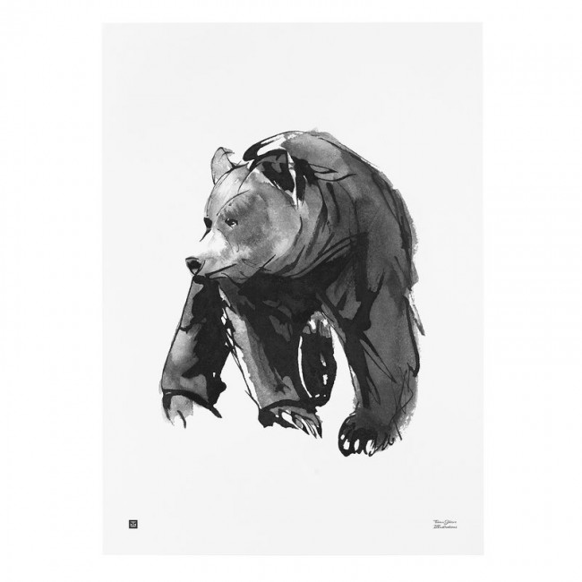 TEEMU JARVI ILLUSTRATIONS TE에뮤 Gentle Bear poster 50 x 70 cm TJPoFG-GB1