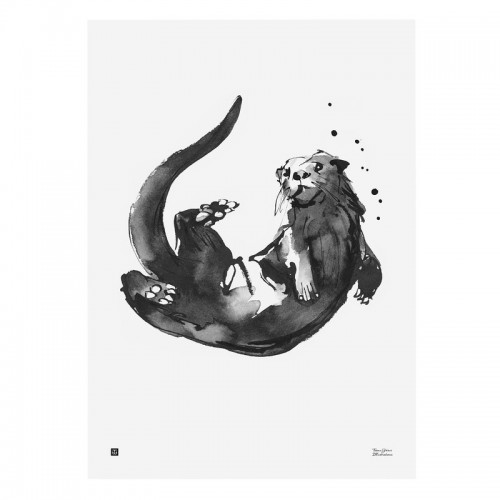 TEEMU JARVI ILLUSTRATIONS TE에뮤 Otter poster 50 x 70 cm TJPoRG-OT1