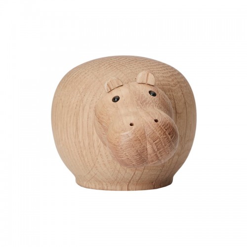 WOUD 우드 Hibo Hippopotamus figurine mini oak WD150027