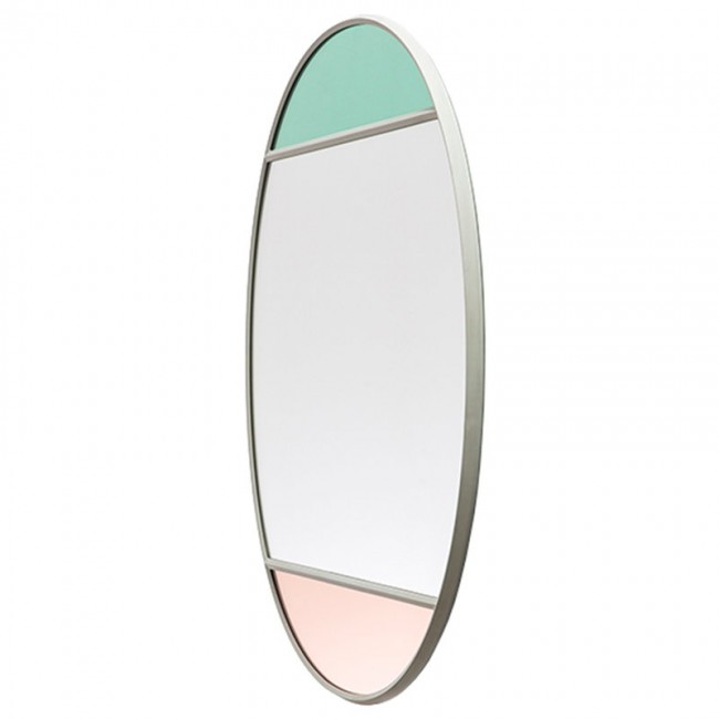 MAGIS 비트라IL 거울 50 x 60 cm 오발 라이트 그레이 Magis Vitrail mirror  50 x 60 cm  oval  light grey 08040