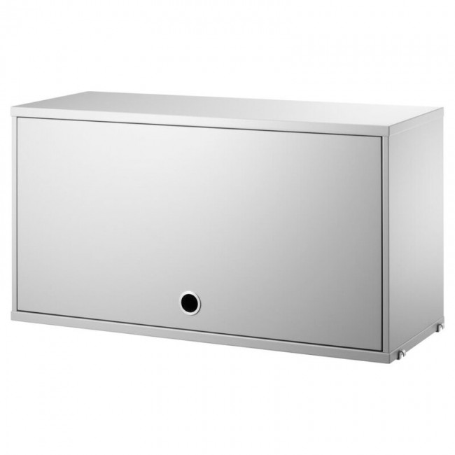 STRING FURNITURE 스트링 cabinet with flip door 78 x 30 cm grey AK-CF7830-61-1