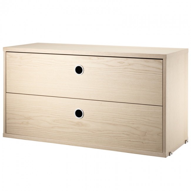 STRING FURNITURE 스트링 chest with 2 drawers 78 x 30 cm ash AK211277