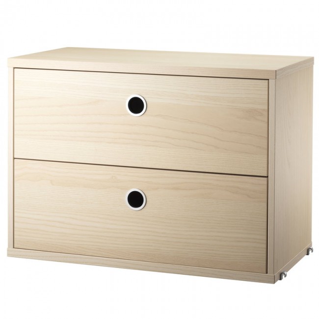 STRING FURNITURE 스트링 chest with 2 drawers 58 x 30 cm ash AK211385