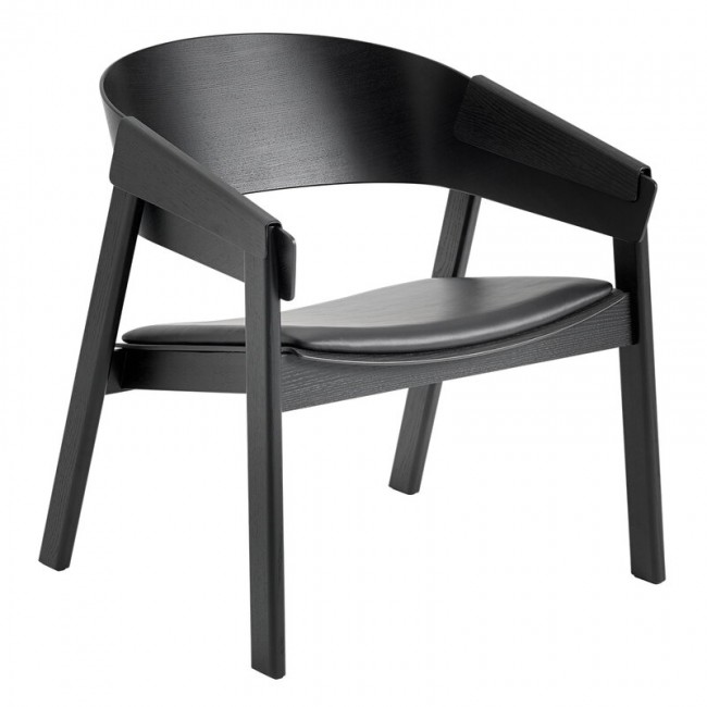 MUUTO 무토 커버 lounge 의자 블랙 - leather MU18082-BLCK-BLCK