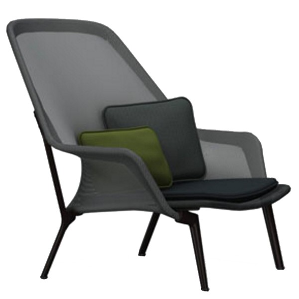 VITRA 슬로우 체어 블랙 - 초콜렛 Vitra Slow Chair  black - chocolate 03804