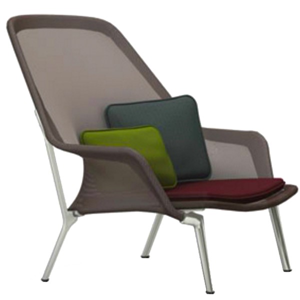 VITRA 슬로우 체어 브라운 - 알루미늄 Vitra Slow Chair  brown - aluminium 03780