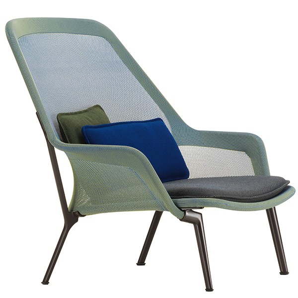 VITRA 슬로우 체어 블루/그린 - 초콜렛 Vitra Slow Chair  blue/green - chocolate 03740