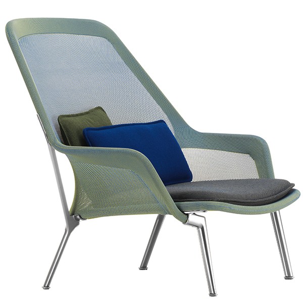 VITRA 슬로우 체어 블루/그린 - 알루미늄 Vitra Slow Chair  blue/green - aluminium 03739