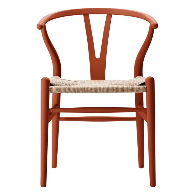 CARL HANSEN & SU00F8N CH24 위시본 체어 의자 소프트 테라코타 - 네츄럴 cor_d Carl Hansen & Su00f8n CH24 Wishbone chair  soft terracotta - natural cord 03027