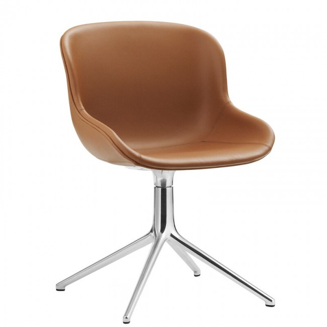 NORMANN COPENHAGEN 노만코펜하겐 Hyg 의자 swivel aluminium - brandy leather Ultra NC603979-41574
